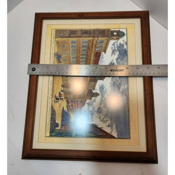 Vintage Framed & Matted La Maison de Ville a Nuremberg Print 15.5" by 12.5" - Picture 10 of 10